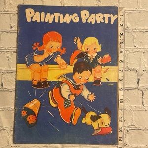 Large Vintage Antique 1940’s Coloring Book